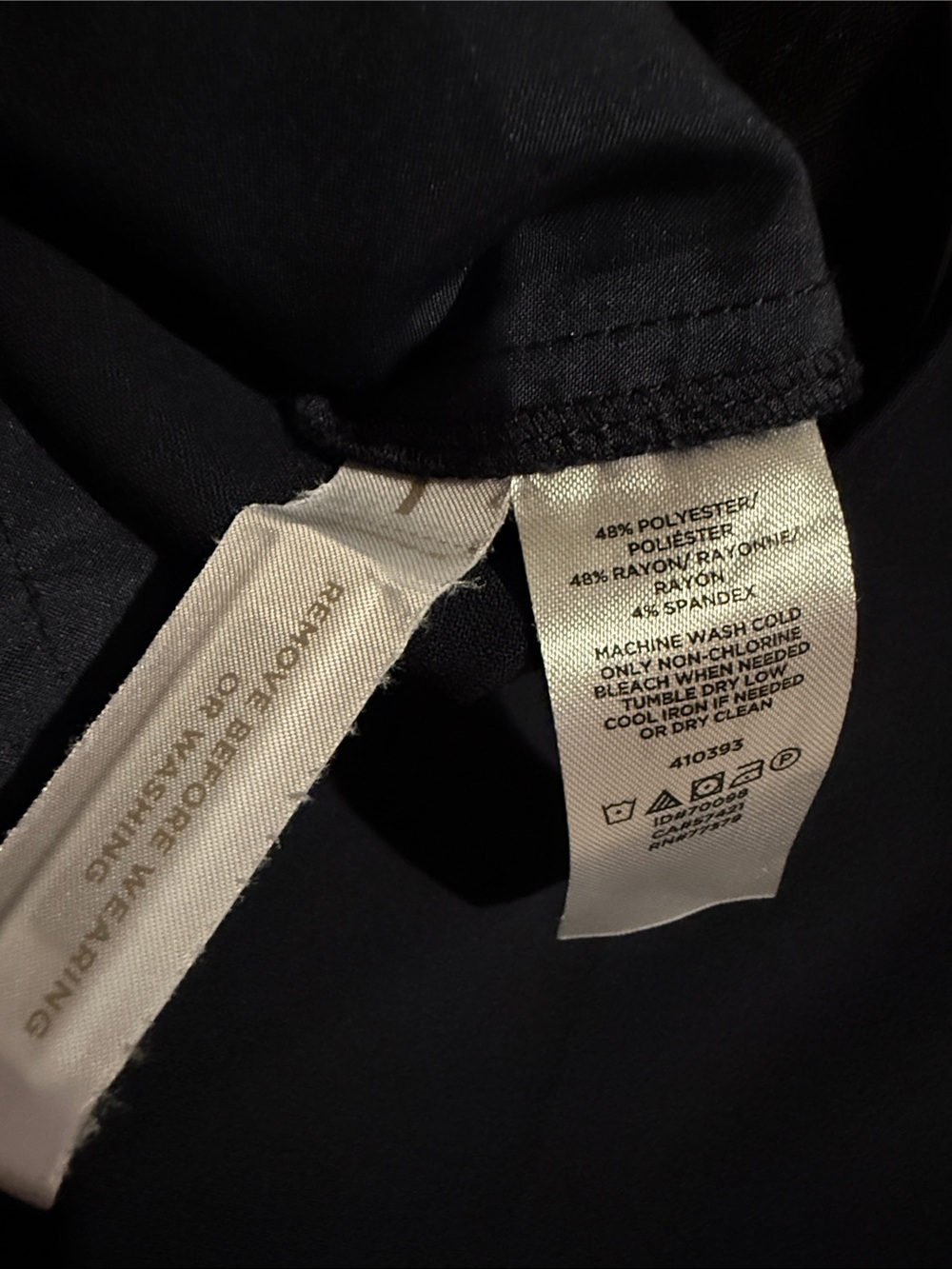 Ann Taylor Navy Straight-Leg Dress Pants - Picture 6 of 6